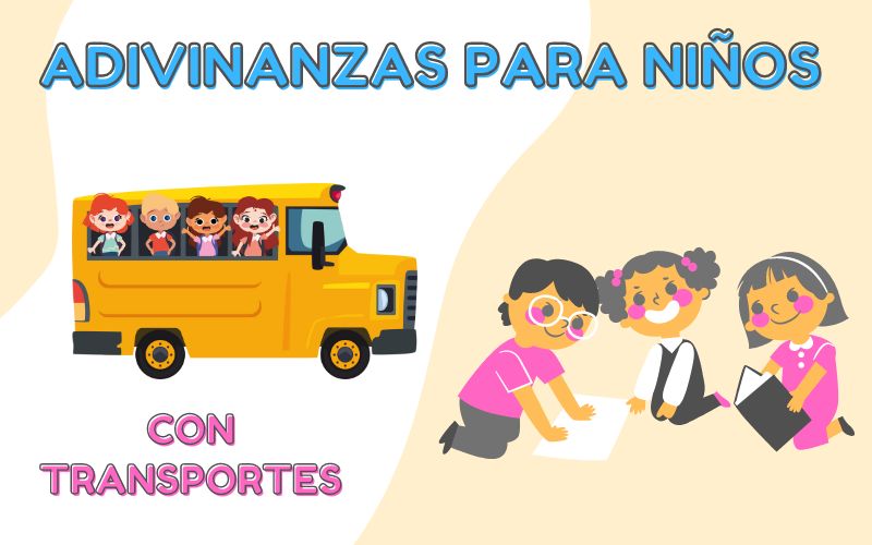 Adivinanzas para niños con transportes