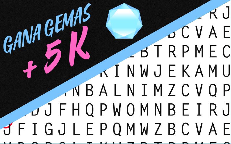 gana 5k gemas sopa de letras