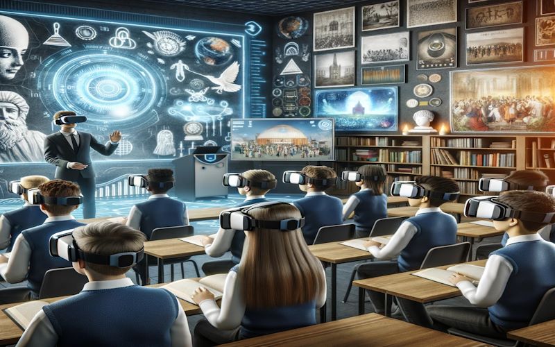 Tecnología de realidad virtual en educación