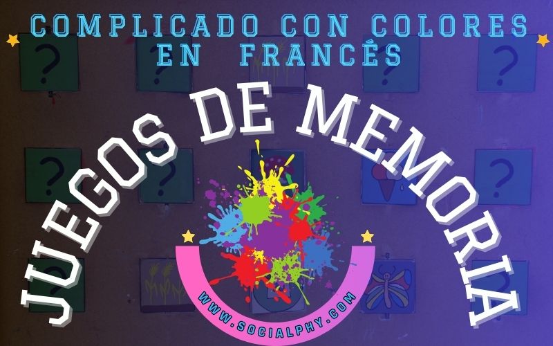 JUEGO DE MEMORIA COMPLICADO CON COLORES EN FRANCÉS